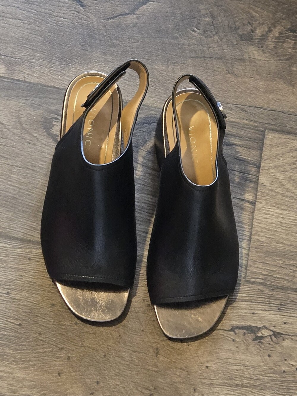Vionic Black Valencia Heel Sandals